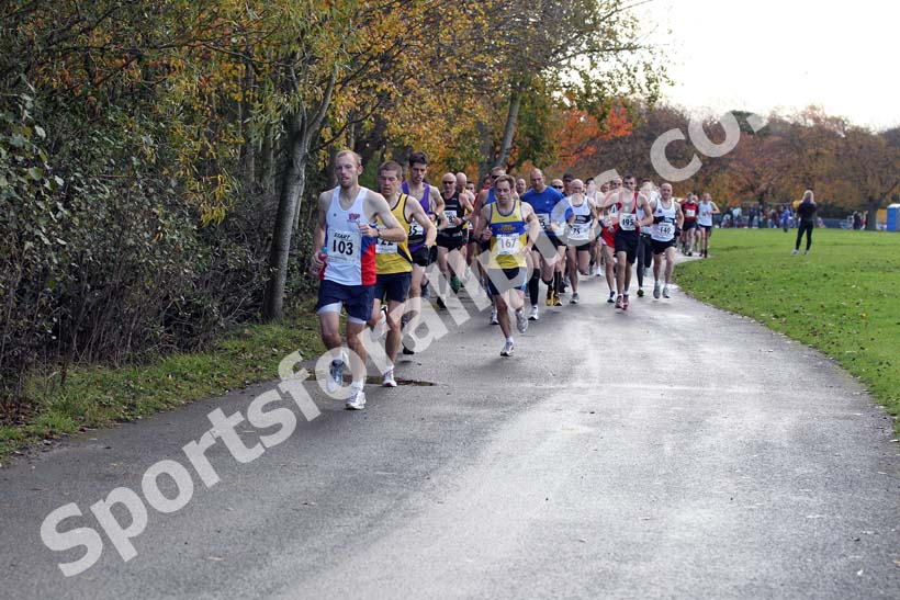 Soon after the start of  the Newcastle Town Moor Marathon